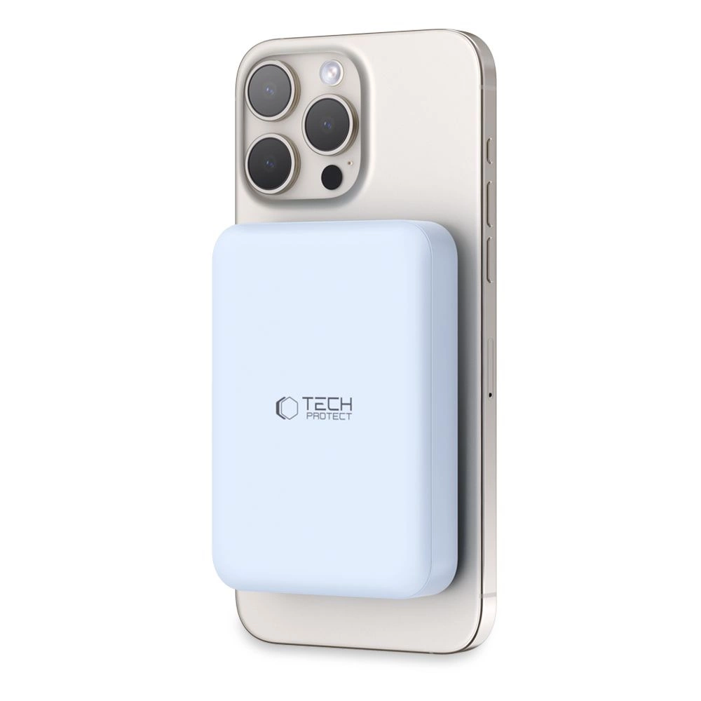 Tech-Protect LifeMag PB11 Powerbank with MagSafe 10000mAh 15W USB-C port - blue + USB-C cableeng