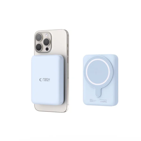 Tech-Protect LifeMag PB11 Powerbank with MagSafe 10000mAh 15W USB-C port - blue + USB-C cableeng