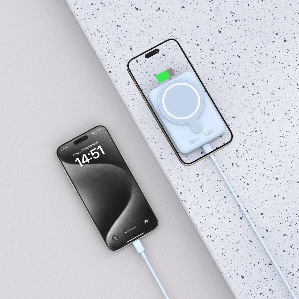 Tech-Protect LifeMag PB11 Powerbank with MagSafe 10000mAh 15W USB-C port - blue + USB-C cableeng