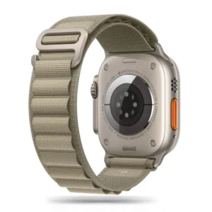 Tech-Protect Nylon Pro Strap for Apple Watch 4 / 5 / 6 / 7 / 8 / 9 / SE / Ultra 1 / 2 (42/44/45/49 mm) - Titanium Oliveeng