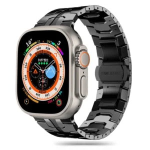 Tech-Protect Stainless Line Bracelet for Apple Watch 4 / 5 / 6 / 7 / 8 / 9 / SE / Ultra 1 / 2 (42/44/45/49 mm) - Blackeng