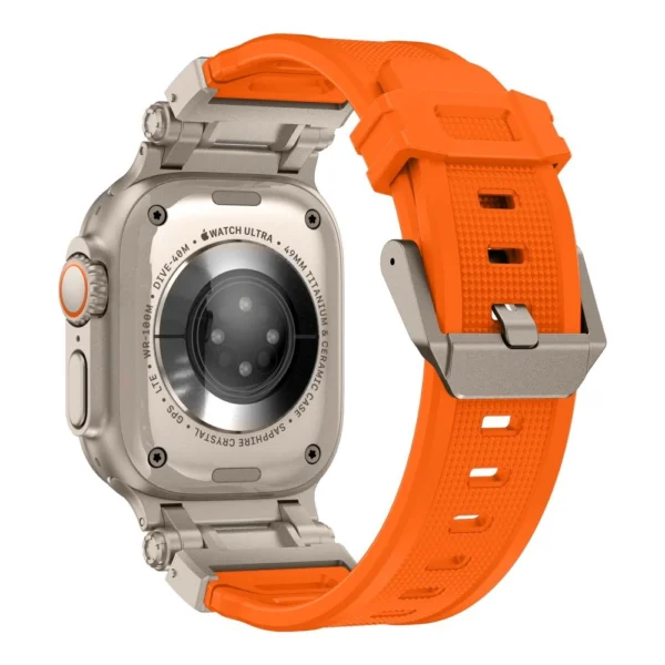 Tech-Protect Delta Pro Strap for Apple Watch 4 / 5 / 6 / 7 / 8 / 9 / SE / Ultra 1 / 2 (42/44/45/49 mm) - Titanium Orangeeng