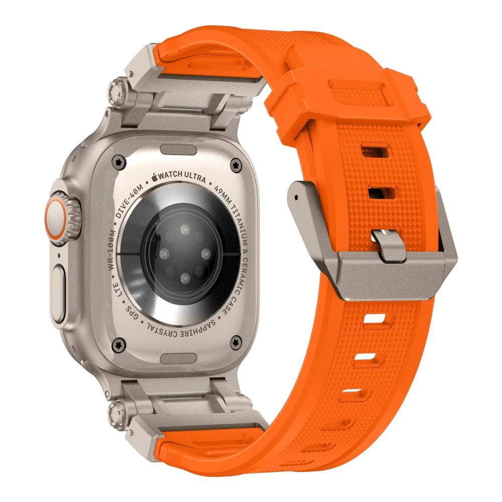 Tech-Protect Delta Pro Strap for Apple Watch 4 / 5 / 6 / 7 / 8 / 9 / SE / Ultra 1 / 2 (42/44/45/49 mm) - Titanium Orangeeng