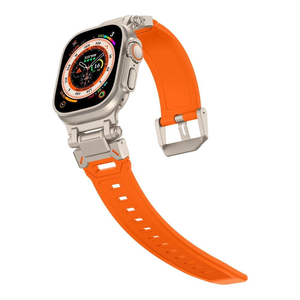 Tech-Protect Delta Pro Strap for Apple Watch 4 / 5 / 6 / 7 / 8 / 9 / SE / Ultra 1 / 2 (42/44/45/49 mm) - Titanium Orangeeng