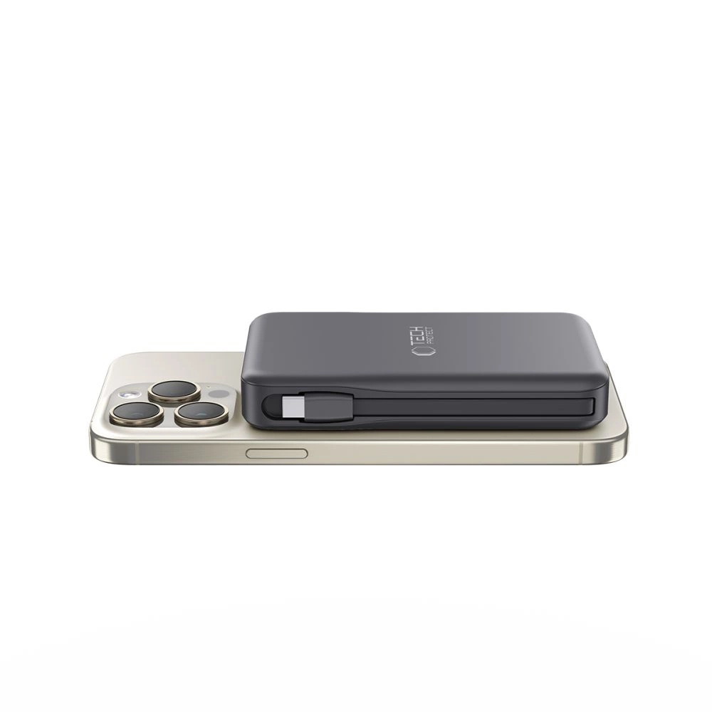 Tech-Protect LifeMag PB31 Power Bank with MagSafe 10000mAh 15W USB-C / USB-A / Built-in USB-C / Lightning Cables - Blackeng