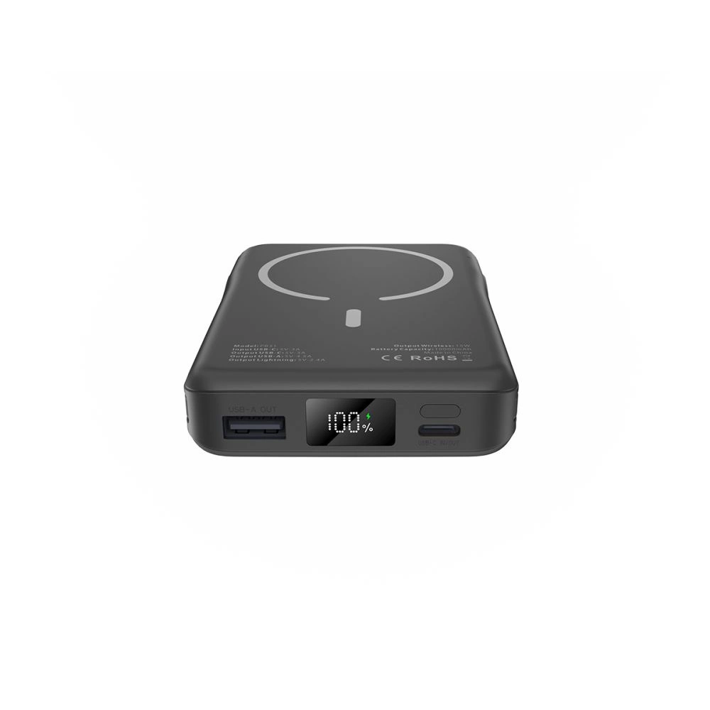 Tech-Protect LifeMag PB31 Power Bank with MagSafe 10000mAh 15W USB-C / USB-A / Built-in USB-C / Lightning Cables - Blackeng