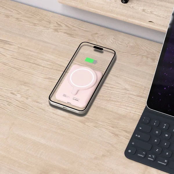 Tech-Protect LifeMag PB10 Powerbank with MagSafe 5000mAh 15W USB-C port - pink + USB-C cableeng