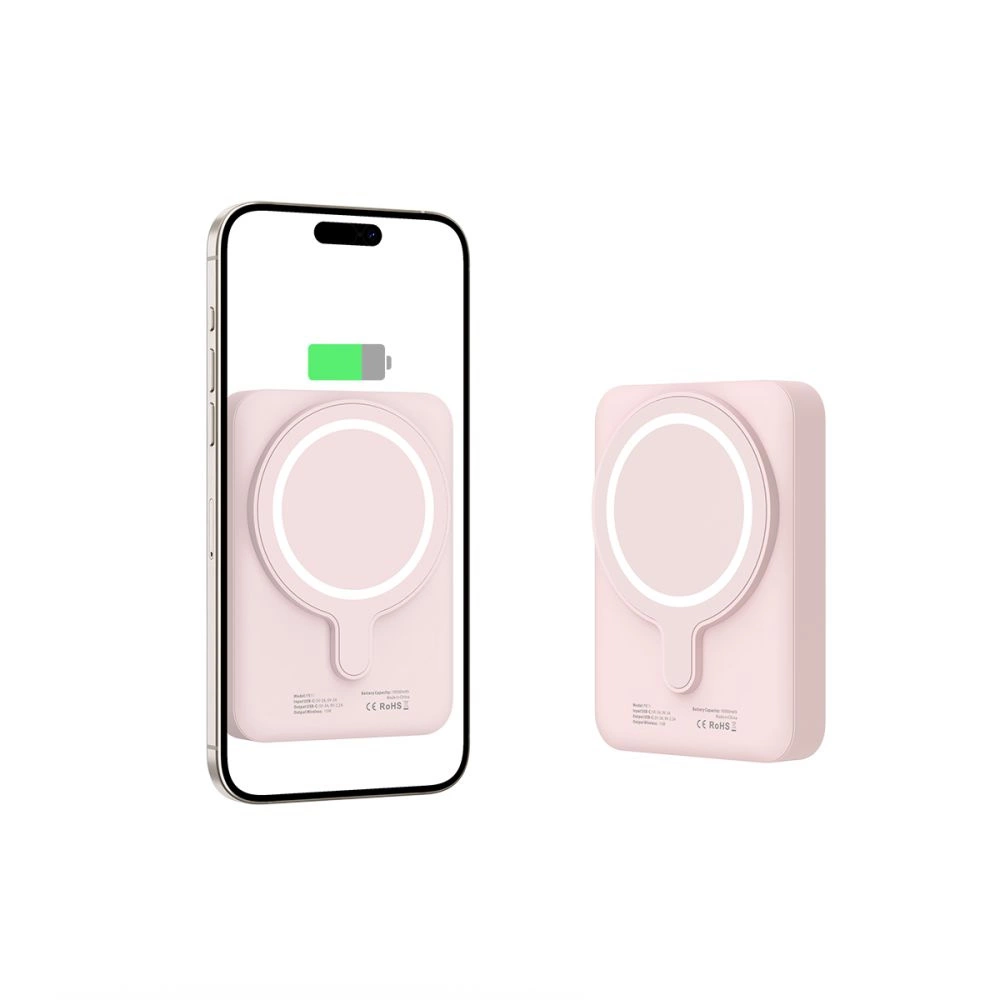 Tech-Protect LifeMag PB11 Powerbank with MagSafe 10000mAh 15W USB-C port - pink + USB-C cableeng
