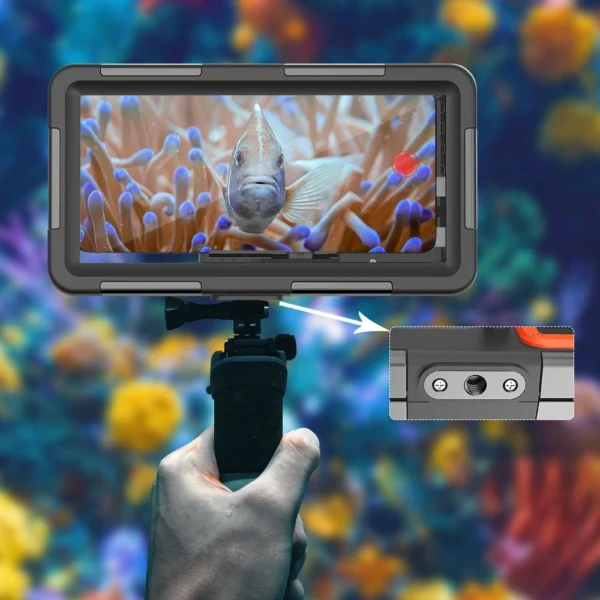 Tech-Protect Waterproof Case IPX8 for 4.7-6.7" Smartphones - Black and Orangeeng
