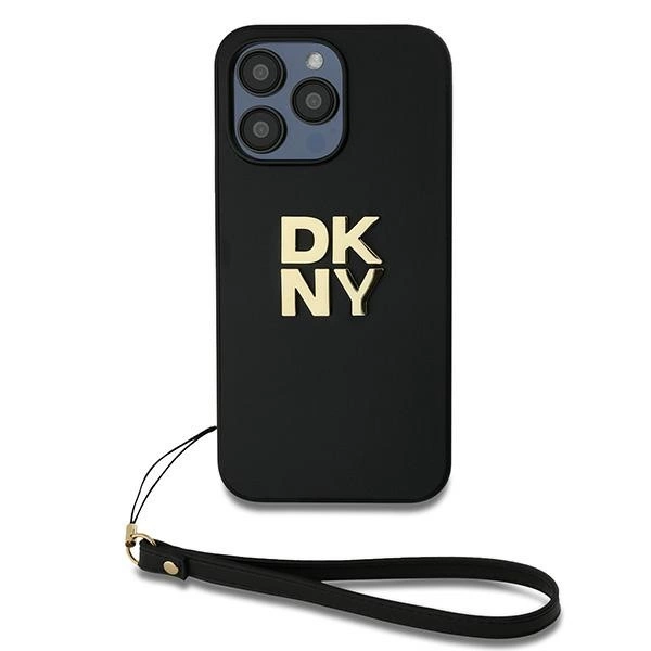 DKNY Wrist Strap Stock Logo case for iPhone 14 Pro - blackeng
