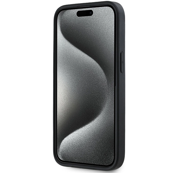 DKNY 3D Rubber Repeat Pattern case for iPhone 15 Plus - blackeng