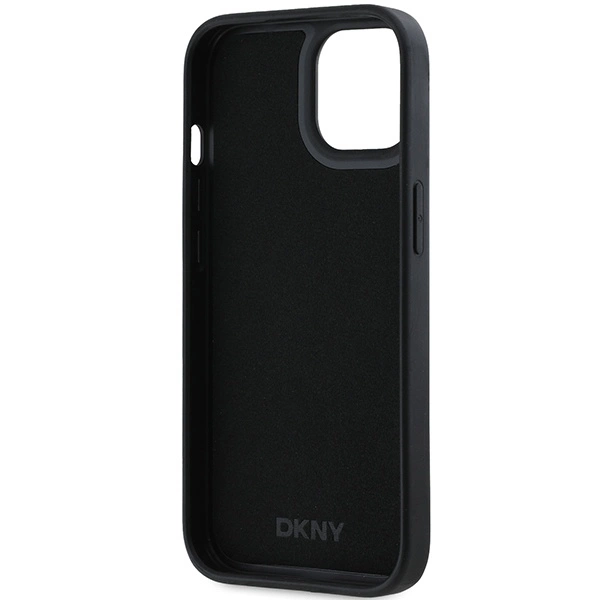 DKNY 3D Rubber Repeat Pattern case for iPhone 15 Plus - blackeng