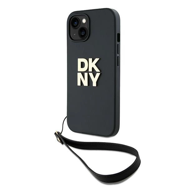 DKNY Wrist Strap Stock Logo case for iPhone 15 / 14 / 13 - blackeng
