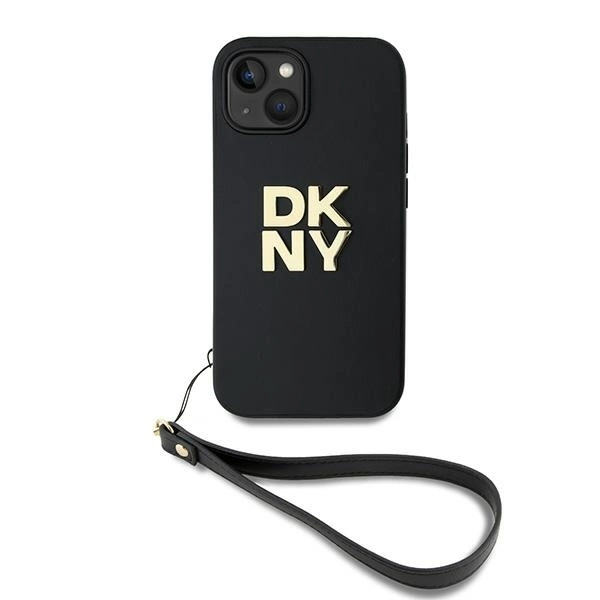 DKNY Wrist Strap Stock Logo case for iPhone 15 / 14 / 13 - blackeng