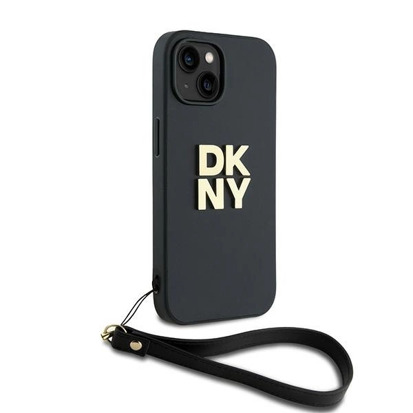 DKNY Wrist Strap Stock Logo case for iPhone 15 / 14 / 13 - blackeng