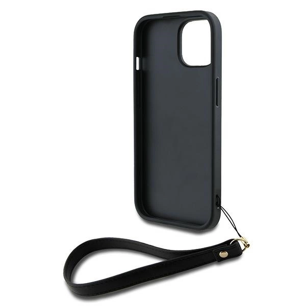 DKNY Wrist Strap Stock Logo case for iPhone 15 / 14 / 13 - blackeng