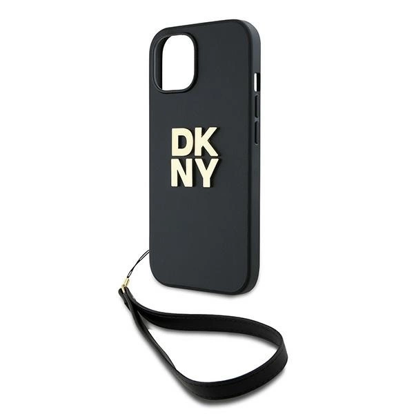 DKNY Wrist Strap Stock Logo case for iPhone 15 / 14 / 13 - blackeng