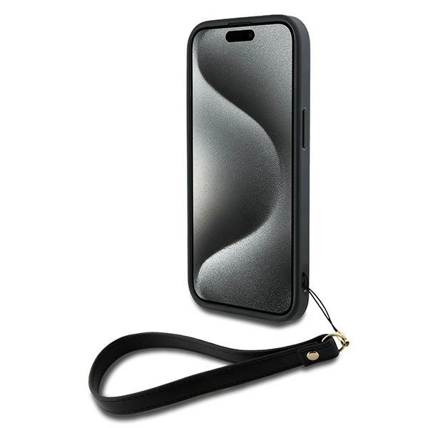 DKNY Wrist Strap Stock Logo case for iPhone 15 / 14 / 13 - blackeng