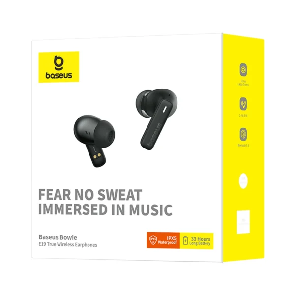 Baseus Bowie E19 TWS In-Ear Wireless Headphones - Blackeng