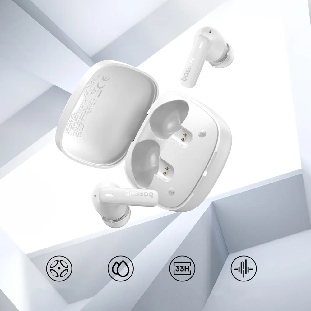 Baseus Bowie E19 TWS In-Ear Wireless Headphones - Whiteeng