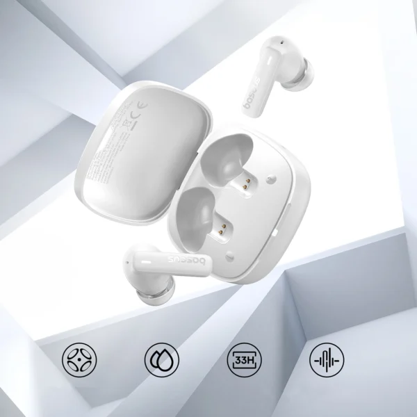 Baseus Bowie E19 TWS In-Ear Wireless Headphones - Whiteeng