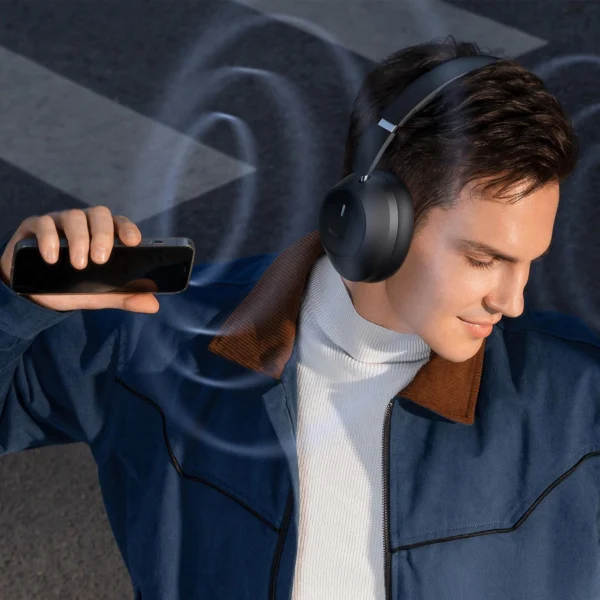 Baseus Bass 30 Max Wireless On-Ear Bluetooth 5.3 Headphones - Blackeng