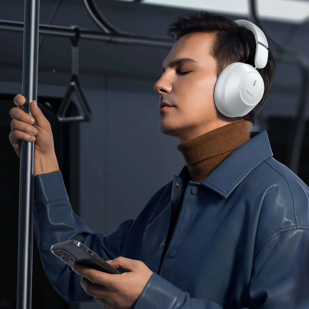 Baseus Bass 30 Max Wireless On-Ear Bluetooth 5.3 Headphones - Whiteeng