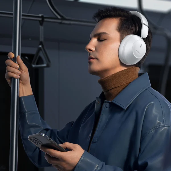 Baseus Bass 30 Max Wireless On-Ear Bluetooth 5.3 Headphones - Whiteeng