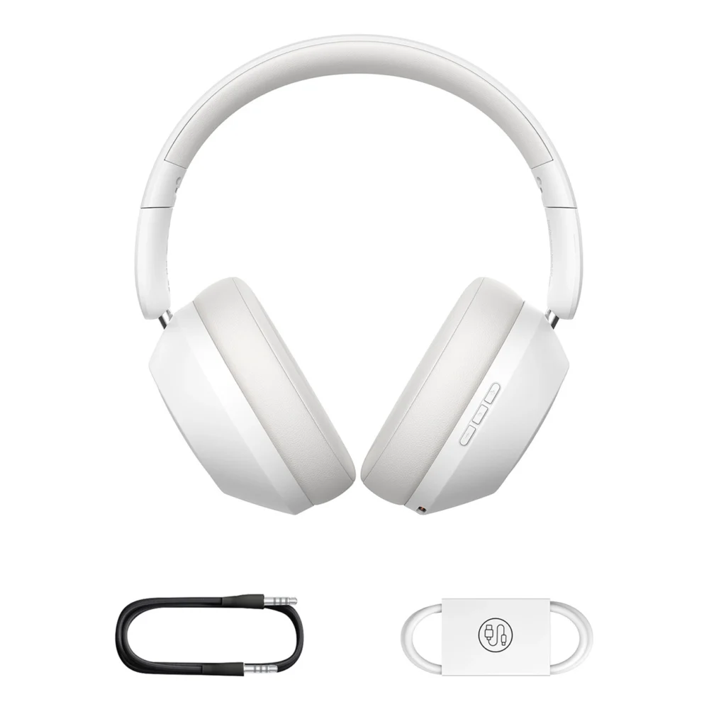 Baseus Bass 30 Max Wireless On-Ear Bluetooth 5.3 Headphones - Whiteeng
