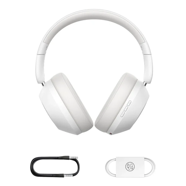 Baseus Bass 30 Max Wireless On-Ear Bluetooth 5.3 Headphones - Whiteeng