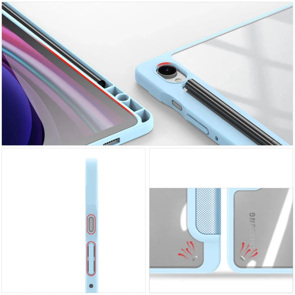Dux Ducis Toby case with flap and stand for Samsung Galaxy Tab S9 / S9 FE - blueeng