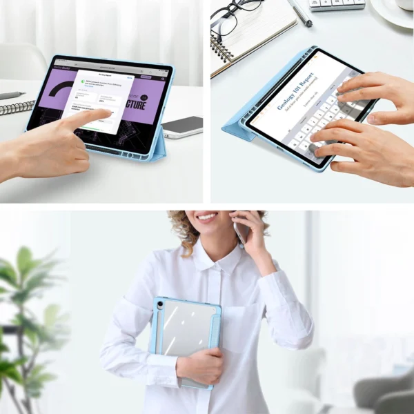 Dux Ducis Toby case with flap and stand for Samsung Galaxy Tab S9 / S9 FE - blueeng