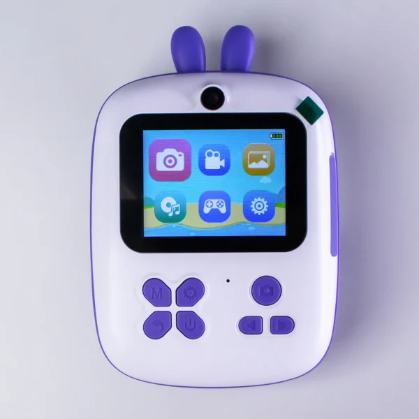 Mini Thermal Printer for Kids with Camera and Camcorder - Purpleeng