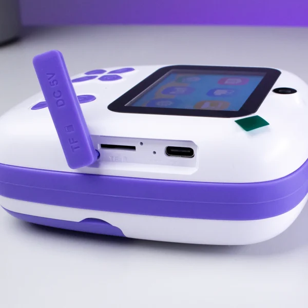 Mini Thermal Printer for Kids with Camera and Camcorder - Purpleeng