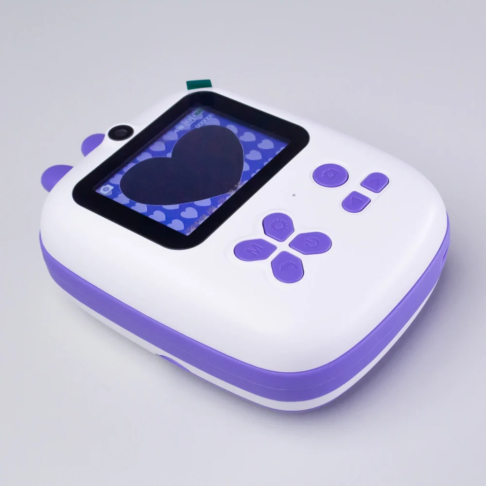 Mini Thermal Printer for Kids with Camera and Camcorder - Purpleeng