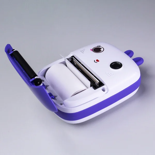 Mini Thermal Printer for Kids with Camera and Camcorder - Purpleeng