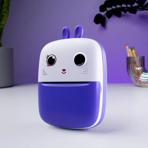 Mini Thermal Printer for Kids with Camera and Camcorder - Purpleeng