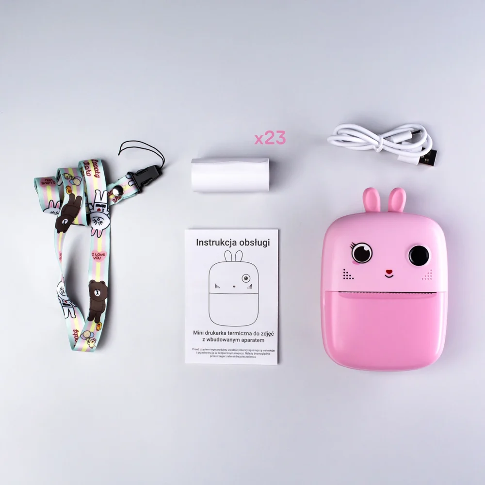 Mini Thermal Printer for Kids with Camera and Camcorder - Pinkeng
