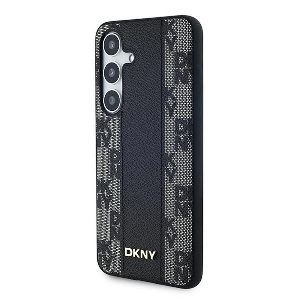 DKNY Leather Checkered Mono Pattern MagSafe case for Samsung Galaxy S24 - blackeng