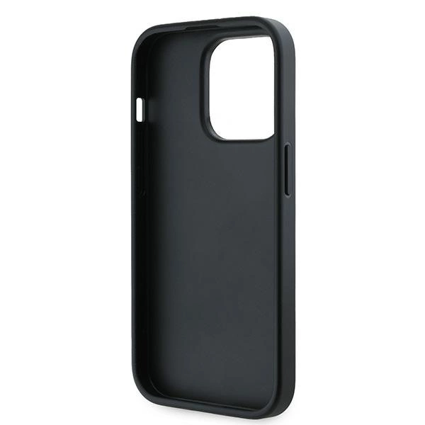 Karl Lagerfeld Diagonal Quilted Script case for iPhone 13 Pro Max - blackeng