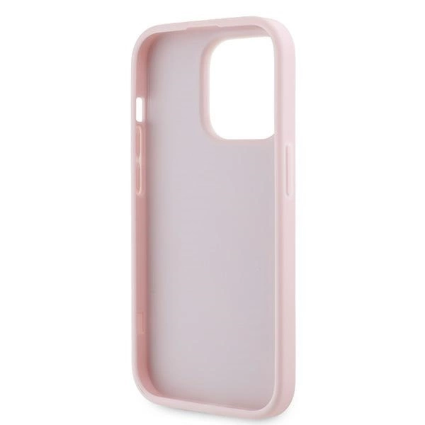 Karl Lagerfeld Diagonal Quilted Script case for iPhone 14 Pro Max - pinkeng