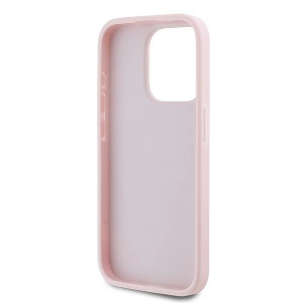 Karl Lagerfeld Diagonal Quilted Script case for iPhone 15 Pro Max - pinkeng