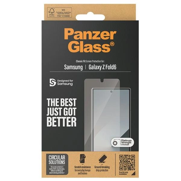 PanzerGlass Classic Fit glass on Samsung Galaxy Z Fold 6eng
