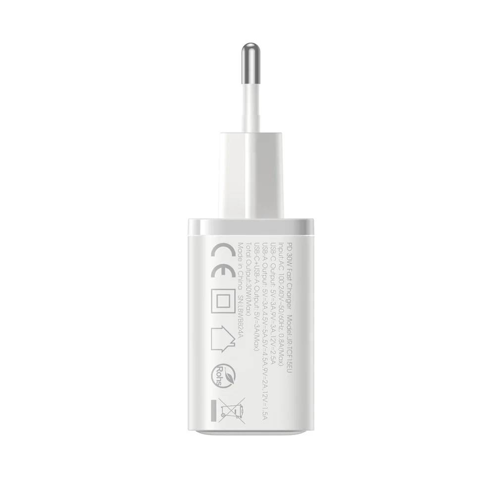 Joyroom JR-TCF15 network charger USB-C / USB-A 30W - whiteeng