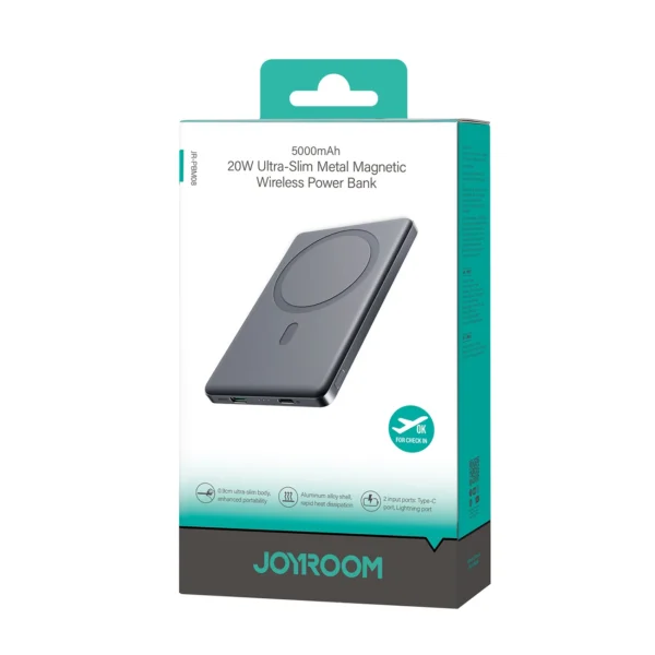 Powerbank Joyroom JR-PBM08 5000mAh 20W with inductive charging - grayeng