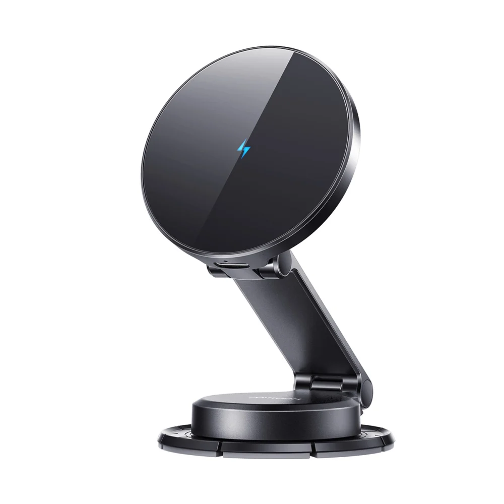Joyroom JR-ZS408 magnetic holder with 15W inductive charger for car cockpit - blackeng