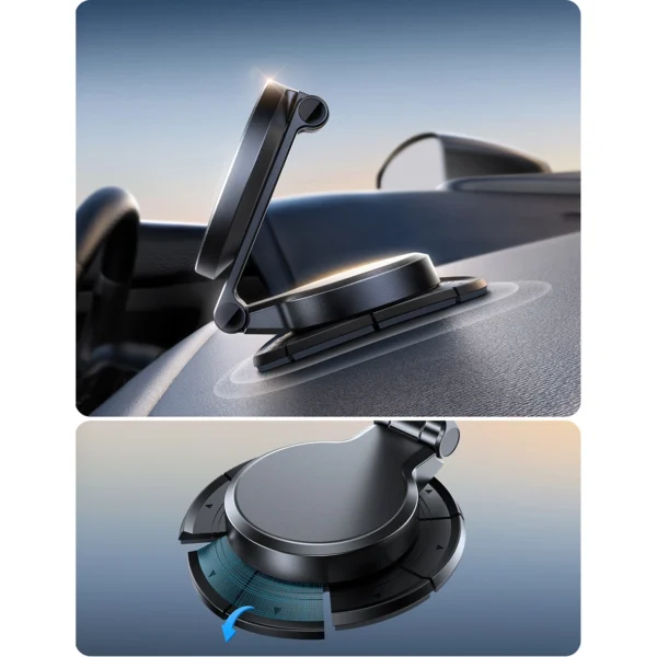 Joyroom JR-ZS408 magnetic holder with 15W inductive charger for car cockpit - blackeng