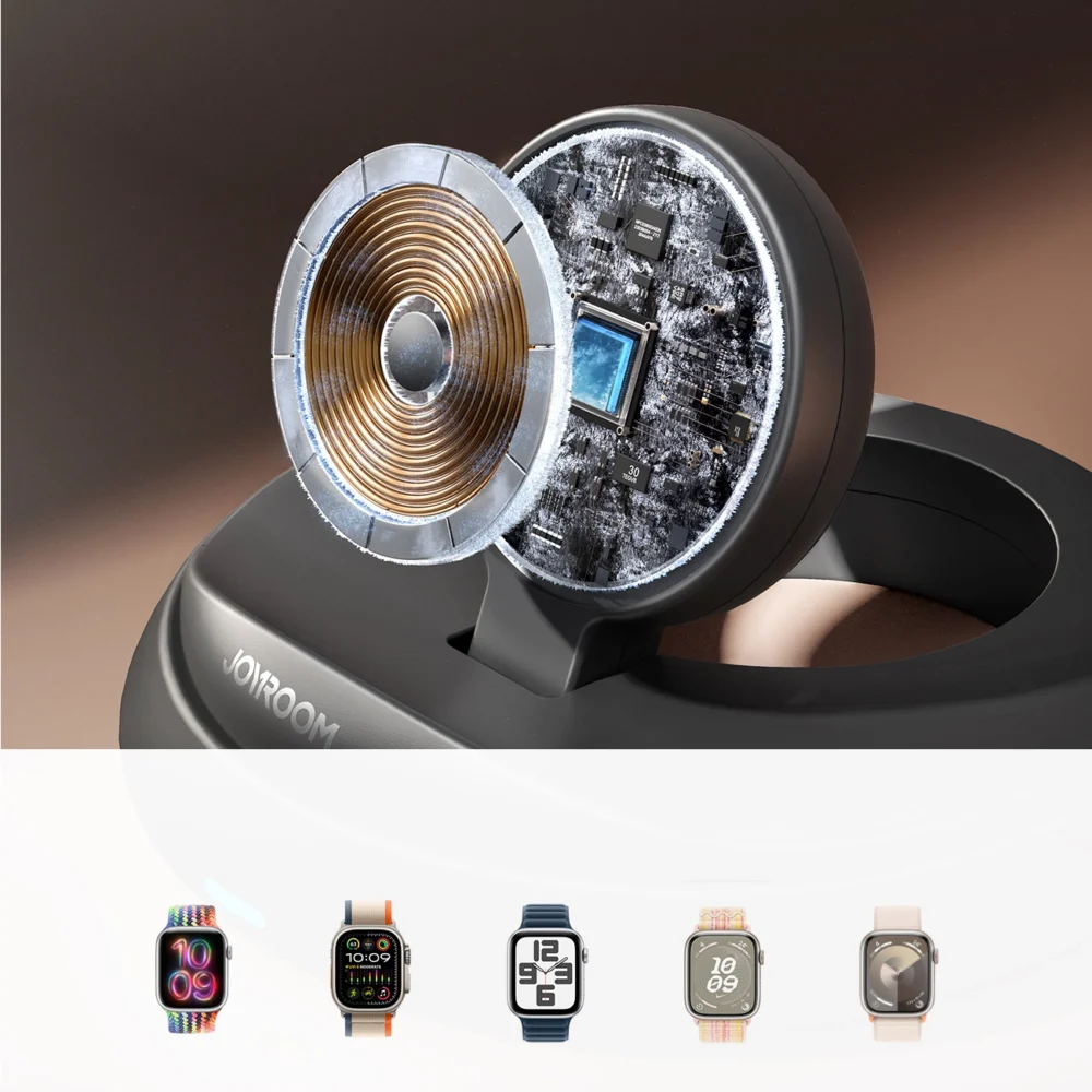 Joyroom JR-W12 foldable inductive charger for Apple Watch - blackeng