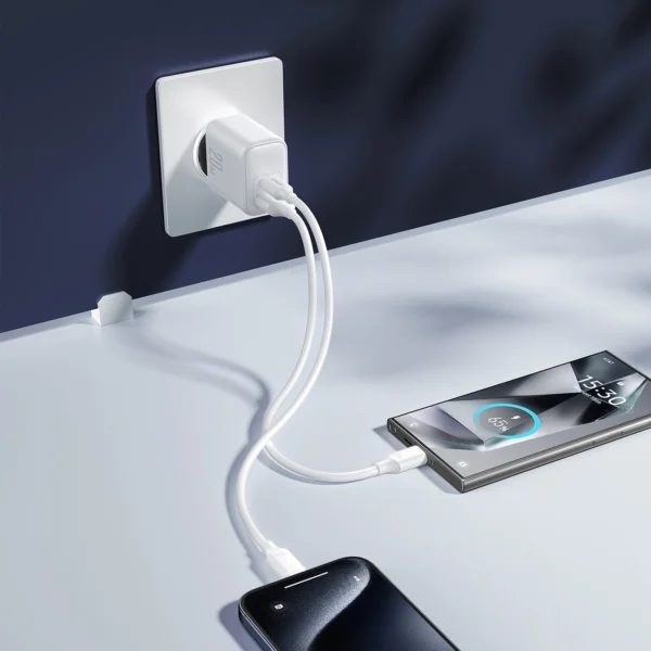 Joyroom JR-TCF21 network charger USB-C / USB-A 20W PD / QC 3.0 - whiteeng