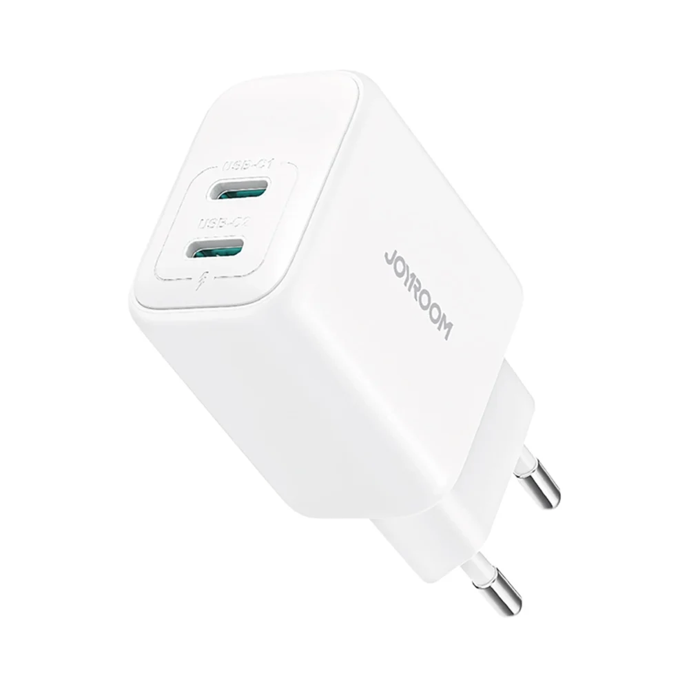 Joyroom JR-TCF12 mains charger 2x USB-C 20W PD / QC 3.0 - whiteeng